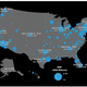 A map that compares the GDP of countries with the revenues of US cities
